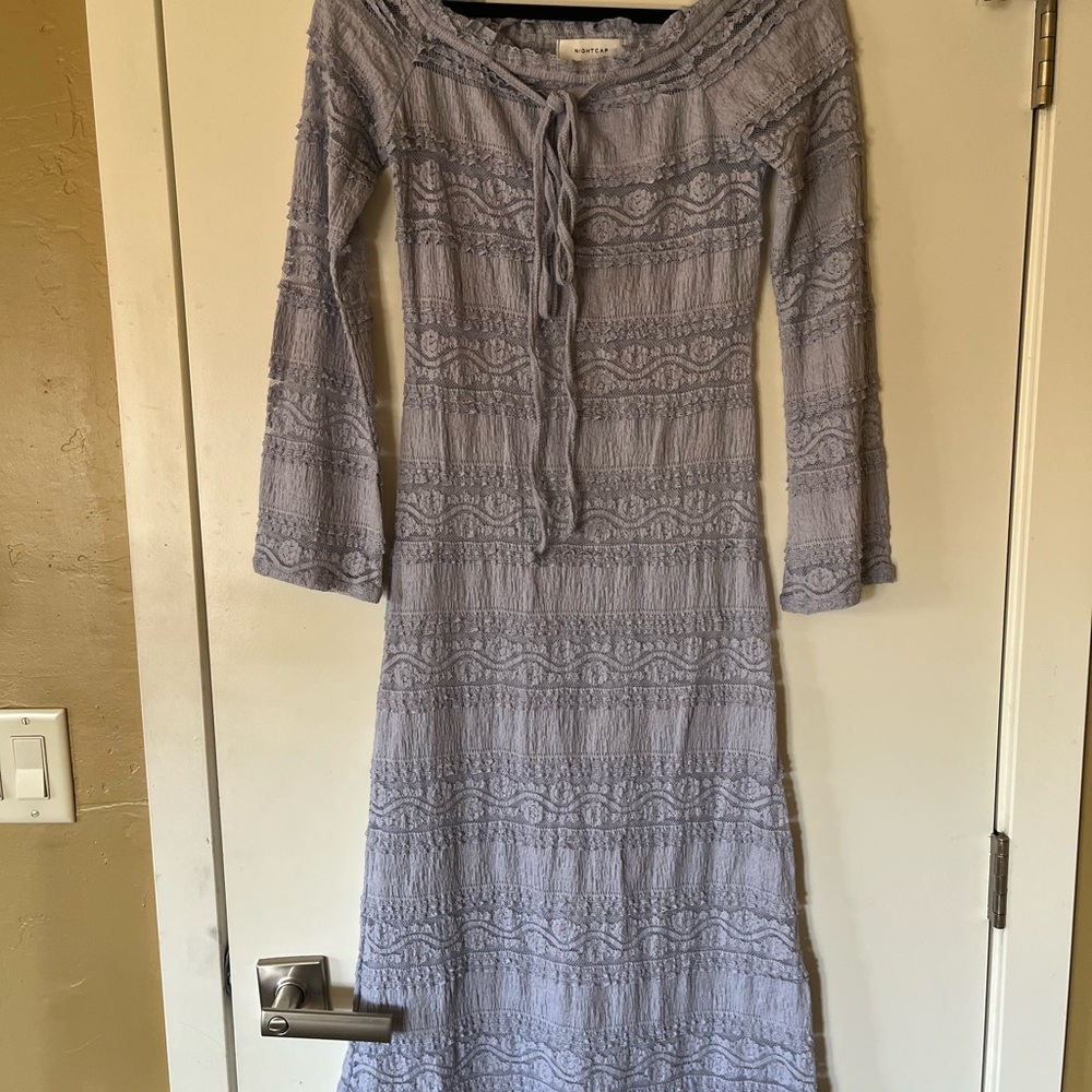 Free People Lavender Long Sleeve Dress